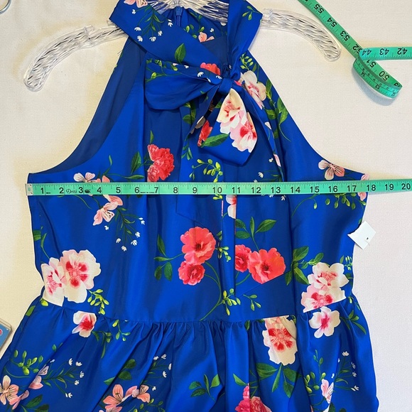 Eliza J Bare Shoulder High Neck Floral Summer Dress - Picture 4 of 9